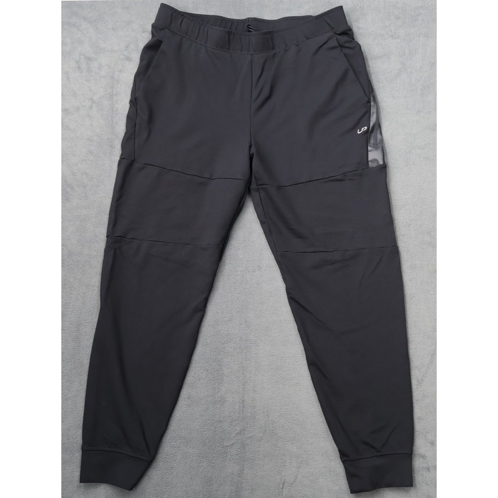 Unipro Joggers Mens Large Black Excellent Quick Dry Tapered Athletic Sweatpants